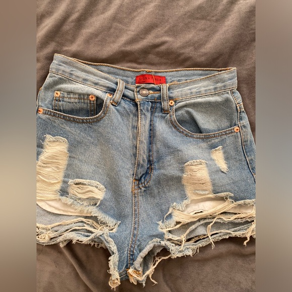 High Waisted Jean Shorts - Picture 1 of 3